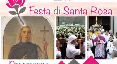 Il programma religioso dedicato alla festa di Santa Rosa