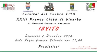 TEATRO FITA, LA PREMIAZIONE A PALAZZO DEI PRIORI