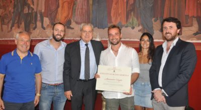 BASEBALL, IL SINDACO ARENA HA CONSEGNATO ATTESTATO DI MERITO SPORTIVO AL CAMPIONE ALESSANDRO VAGLIO