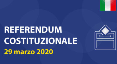 REFERENDUM COSTITUZIONALE, SI VOTA DOMENICA 29 MARZO DALLE 7 ALLE 23