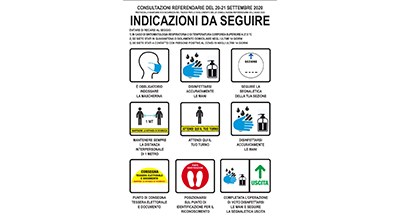 Referendum costituzionale 20-21 settembre 2020: indicazioni da seguire