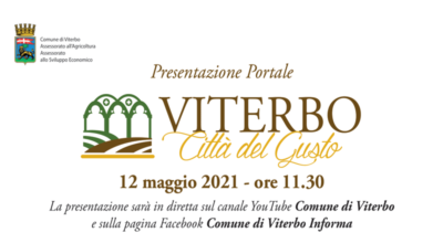 Conferenza stampa di presentazione del portale Viterbo Città del Gusto – mercoledì 12 maggio ore 11.30