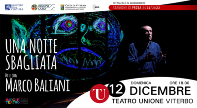 Al Teatro dell’Unione Marco Baliani in “Una notte sbagliata”. Il 12 dicembre alle 18