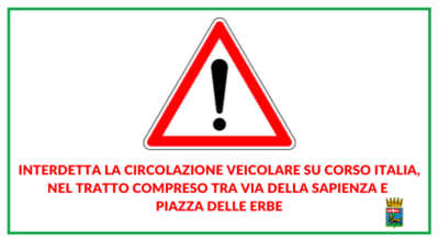 Comizio elettorale a piazza delle Erbe, modifiche alla viabilità su corso Italia e via Roma