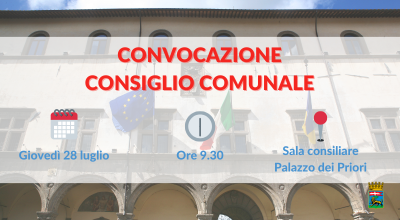 Consiglio comunale, in riunione domani 28 luglio alle 9.30