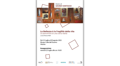 Mostra di Xavier Vantaggi  “La Bellezza è la fragilità della vita.  Le penombre di una certa realtà”. Inaugurazione venerdì 22 luglio ore 18.00