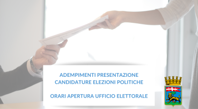 Adempimenti presentazione candidature elezioni politiche, orari apertura ufficio elettorale