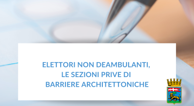 Elettori non deambulanti, le sezioni prive di barriere architettoniche