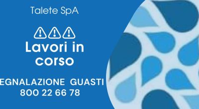 Lavori di riparazione condotta adduzione. Interruzione flusso idrico