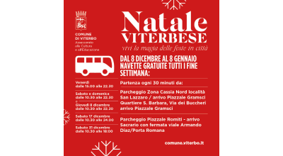 Festività natalizie, da domani tre navette gratuite ogni mezz’ora