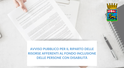 Risorse afferenti al Fondo per l’inclusione delle persone con disabilità – acquisto o il noleggio di attrezzature