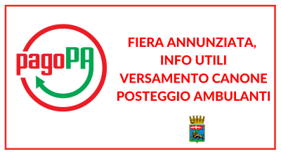 Fiera Annunziata, info utili versamento canone posteggio ambulanti