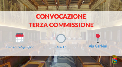 Terza commissione in riunione questo pomeriggio. All’odg approvazione regolamento scavi e ripristini su suolo pubblico