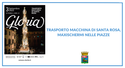 Trasporto Macchina di Santa Rosa, maxischermi nelle piazze