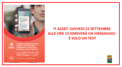 IT alert, giovedì 21 settembre alle ore 12 arriverà un messaggio. È solo un test