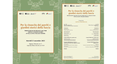 Per la rinascita dei parchi e giardini storici della Tuscia. Il 21 novembre la presentazione dei progetti Pnrr