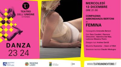 “FEMINA”. Mercoledì 13 dicembre, ore 21 – Teatro dell’Unione