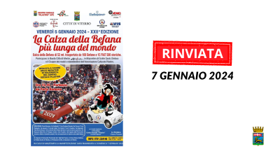 Rinviata al 7 gennaio la Calza della befana più lunga del mondo