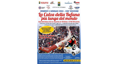 Conferenza stampa edizione 2024 della Calza della Befana più lunga del mondo. Mercoledì 3 gennaio, ore 10 – sala consiliare di Palazzo dei Priori