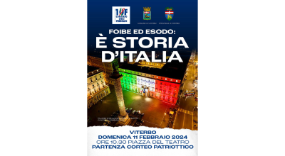 Il Giorno del Ricordo: domenica 11 febbraio il corteo in centro e la deposizione della corona in largo martiri delle Foibe istriane