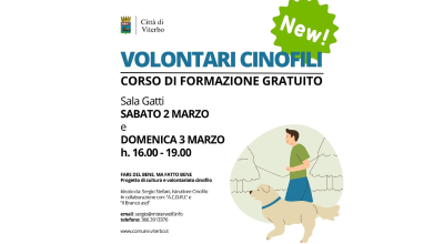 Volontari cinofili, sabato 2 e domenica 3 marzo un nuovo corso di formazione gratuito