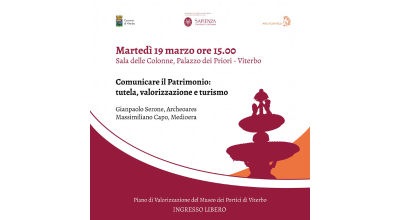 Comunicare il patrimonio: tutela, valorizzazione e turismo. Se ne parla questo pomeriggio nella sala delle colonne a Palazzo dei Priori