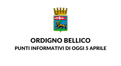 Ordigno bellico, punti informativi di oggi 5 aprile