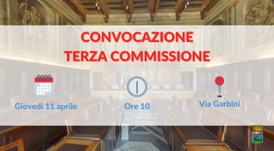 Terza commissione in riunione domani 11 aprile