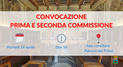 Prima e seconda commissione in seduta congiunta domani 16 aprile