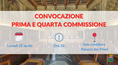 Prima e quarta commissione in seduta congiunta lunedi 22 aprile