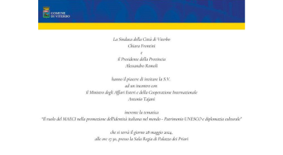 Incontro con il Ministro Tajani. Martedì 28 maggio, ore 17:30 –  Palazzo dei Priori