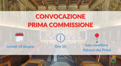 Prima commissione consiliare in riunione lunedì 10 giugno