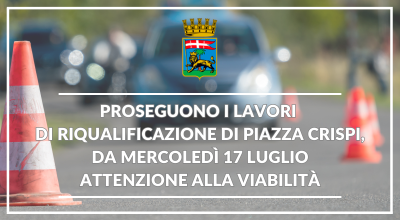 Riqualificazione piazza Crispi e passeggiata lungo le mura, procedono i lavori. Modifiche alla viabilità