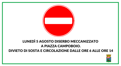 Diserbo meccanizzato a piazza Campoboio lunedì 5 agosto. Divieto di sosta e circolazione dalle ore 6 alle ore 14