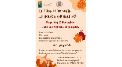 A San Martino domenica 10 novembre torna la Fiera de ‘na vorta