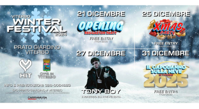 Sabato 21 dicembre al via il Viterbo Winter Festival a Pratogiardino