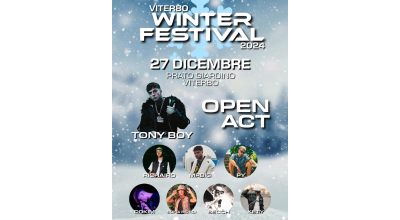 Viterbo Winter Festival, stasera arriva Tony Boy