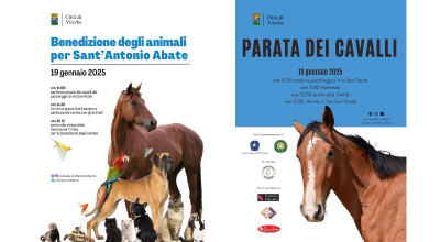 Ricorrenza sant’antonio abate, domenica 19 gennaio alle 12,15 la benedizione degli animali sul piazzale della trinità. Per l’occasione anche la parata dei cavalli