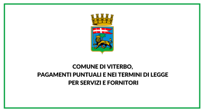 Comune di Viterbo, pagamenti puntuali e nei termini di legge per servizi e fornitori